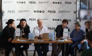 Foto: Dž. K. / Radiosarajevo.ba / Oskaras Koršunovas, Una Bejtović, Saulius Ambrozaitis, Digna Kulionyte