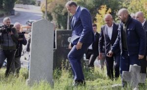 Foto: N. G. / Radiosarajevo.ba / Milorad Dodik na pravoslavnom groblju