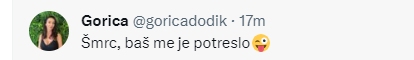 Reakcija Gorice Dodik na X.com