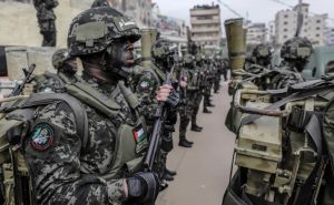 Foto: EPA-EFE / Borci Ezz al-Din Al-Qassam brigade, krila Hamasa