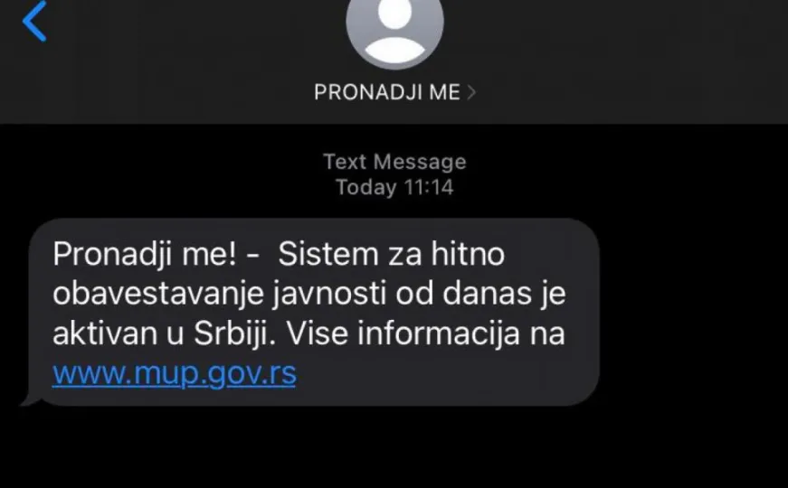 Poruka koju su dobili građani Srbije na mobitele
