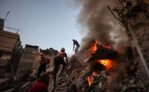 FOTO: AA / Spasilačke službe nakon izraelskog napada na Gazu