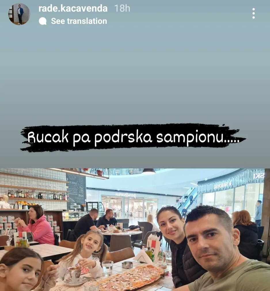 Instagram Story sudije Radislava Kačavende