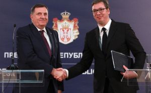 Foto: EPA - EFE / Milorad Dodik i Aleksandar Vučić