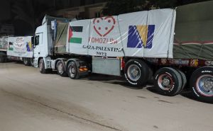 Foto: Pomozi.ba / Prvi dio od 10 šlepera humanitarne pomoći krenuo ka Gazi