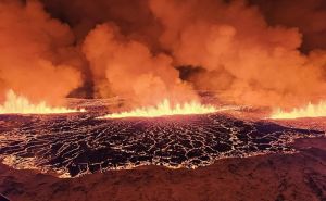 Foto: Screenshot / X.com / Erupcija vulkana na Islandu