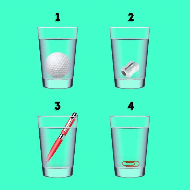 U kojoj čaši je najviše vode?