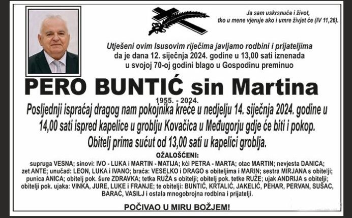 Pero Buntić, in memoriam