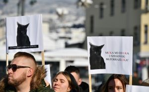 Foto: A.K./Radiosarajevo.ba / Protest u Sarajevu, mladi nezadovoljni iznosom subvencije