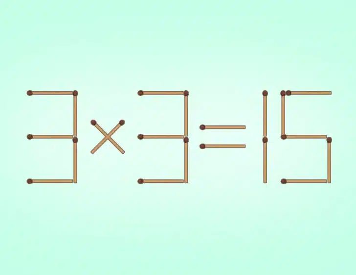 KOju šibicu treba pomjeriti kako bi jednačina bila tačna?