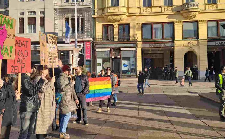 Kontraprotestanti u Zagrebu