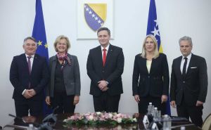 Foto: N.G./Radiosarajevo.ba / Komšić, Eichhorst, Bećirović, Cvijanović i Sattler