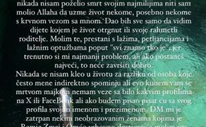 Foto: Screenshot / Instagram Story Amera Kadića o Ildi Humić
