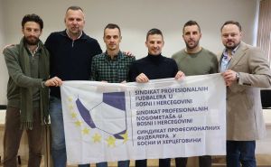 Foto: Dž. K. / Radiosarajevo.ba / Press konferencija Sindikata profesionalnih fudbalera BiH (SPFBiH)