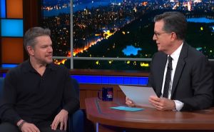 Foto: Printscreen / Matt Damon i Stephen Colbert