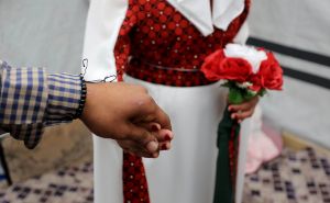 FOTO: AA / Palestinski par vjenčao se u izbjegličkom kampu