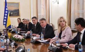 Foto: N.G./Radiosarajevo.ba / Sastanak Baerbock sa članovima Predsjedništva BiH