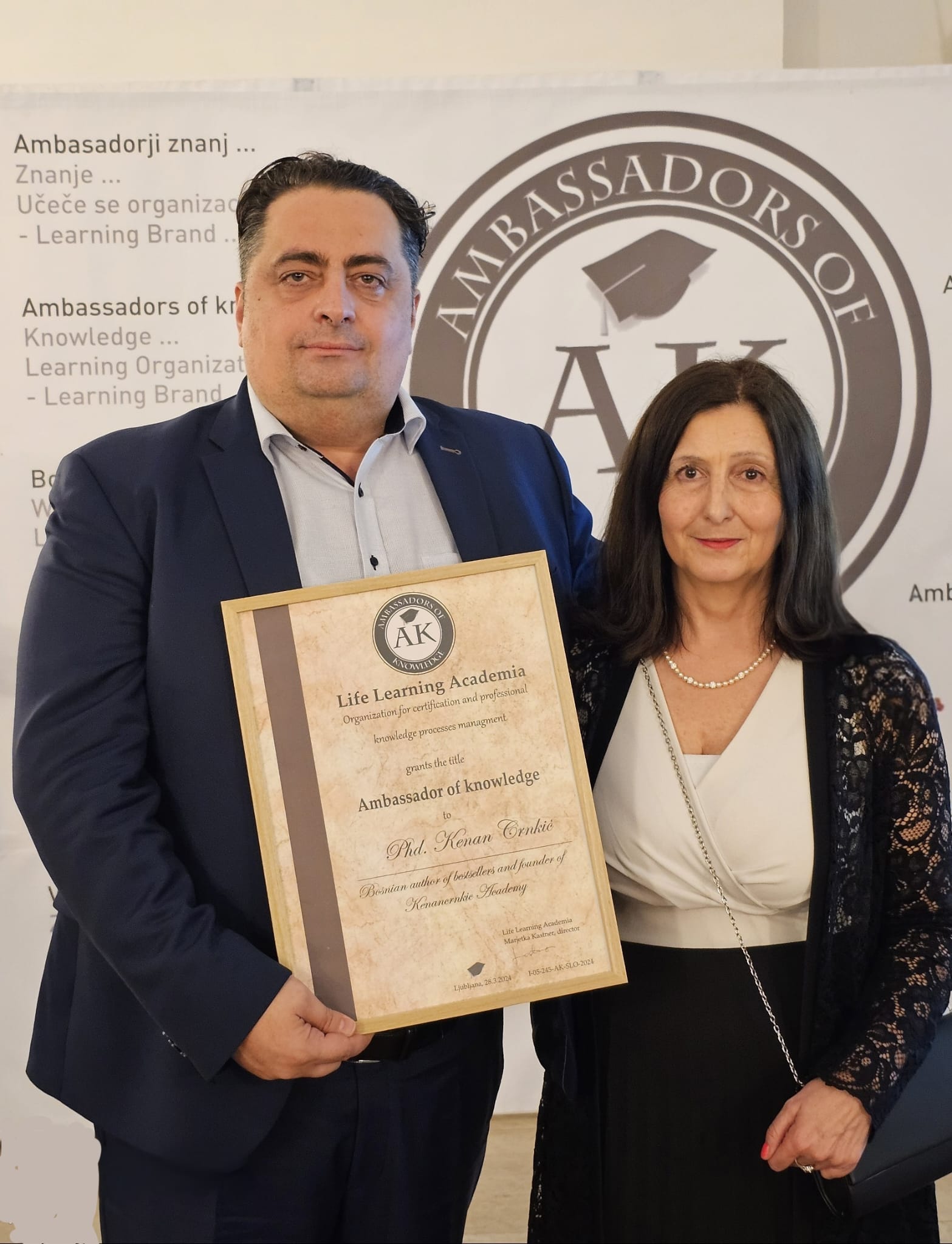 Kenan Crnkić imenovan počasnim Ambasadorom znanja