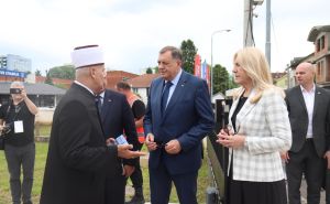 Foto: RTRS / Milorad Dodik i Željka Cvijanović stigli na ceremoniju otvaranja Arnaudija džamije