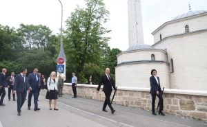 Foto: RTRS / Milorad Dodik i Željka Cvijanović stigli na ceremoniju otvaranja Arnaudija džamije