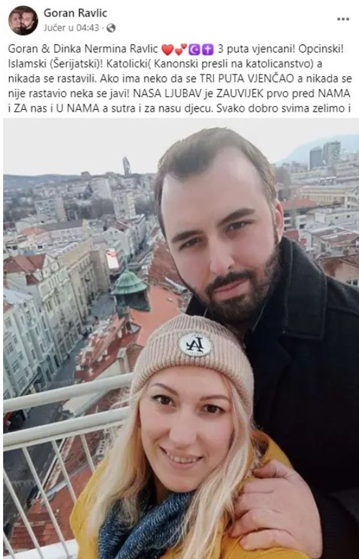 Facebook post Gorana Ravlića