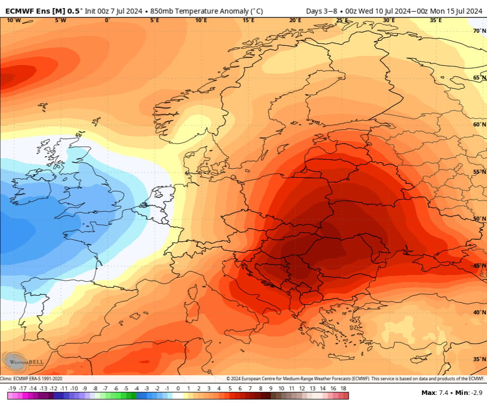 Odstupanje temperatura od prosjeka