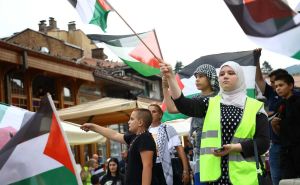 Foto: Dž. K. / Radiosarajevo.ba / Protestna šetnja za Palestinu