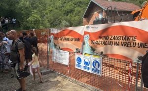 Foto: Fondacija ACT / Protest protiv izgradnje mini hidroelektrane na Vrelu Une