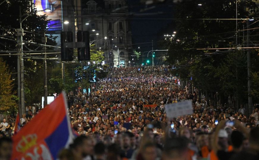 S protesta u Beogradu