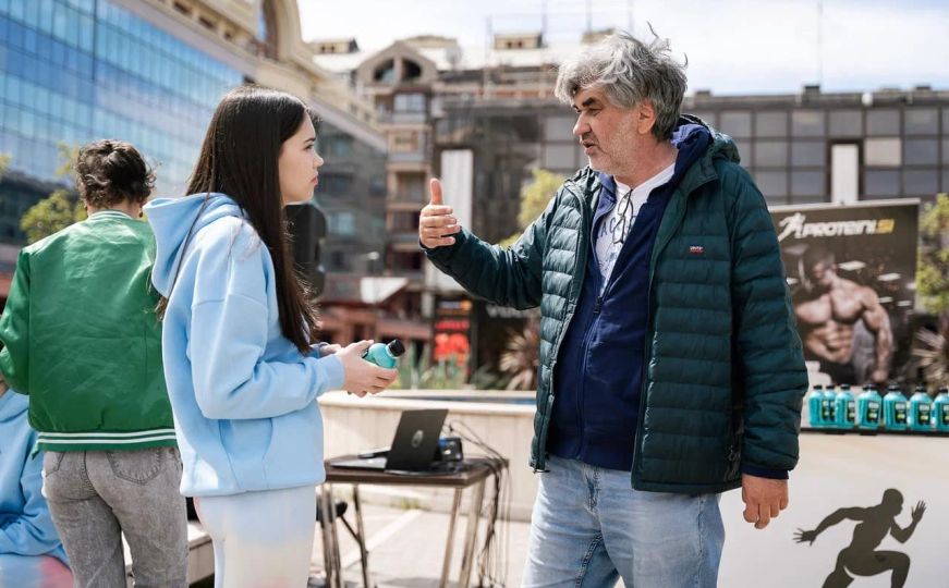 Vuletić na setu filma 