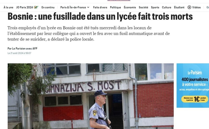 Le Parisien o tragediji u BiH