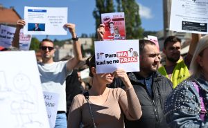 Foto: N. G. / Radiosarajevo.ba / Protesti mladih u Sarajevu