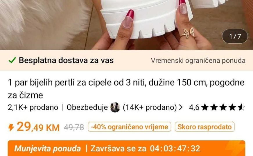 Online kupovina na aplikaciji Temu