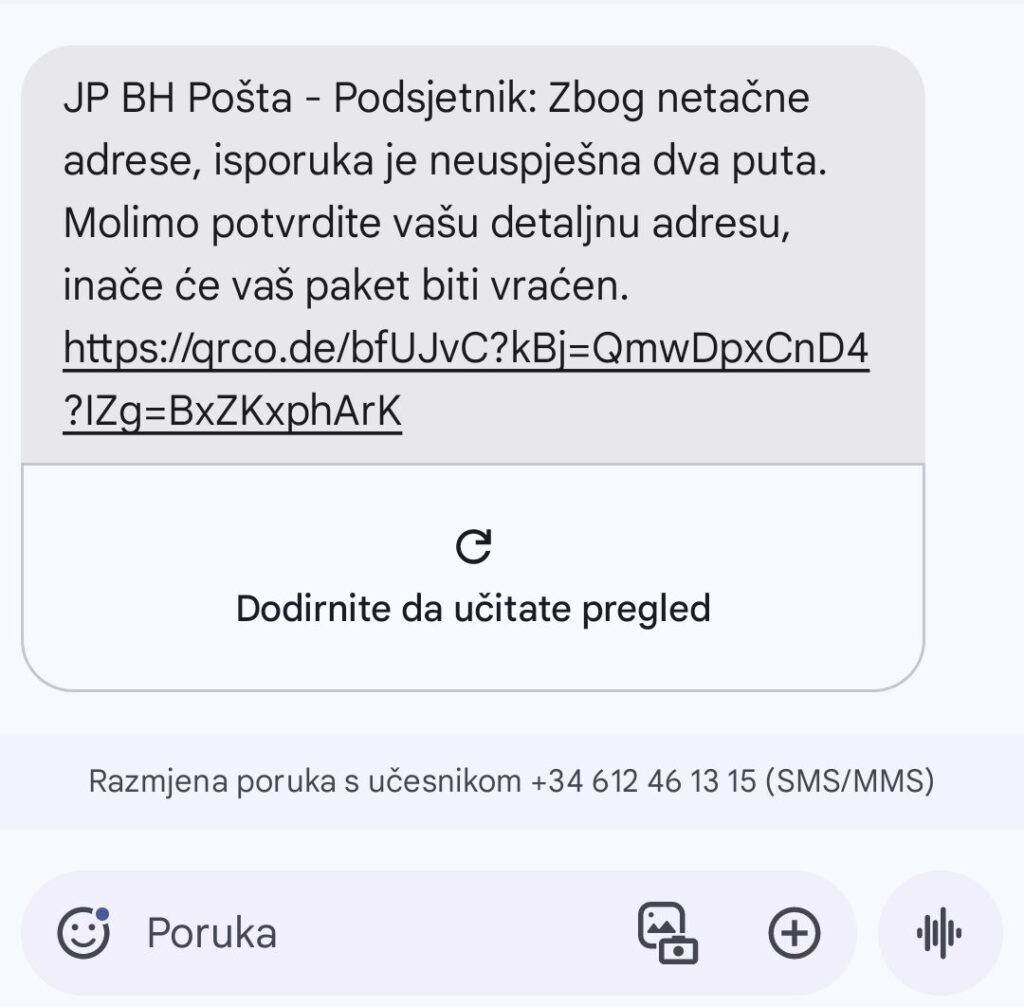 Najčešće prevare BH Pošta
