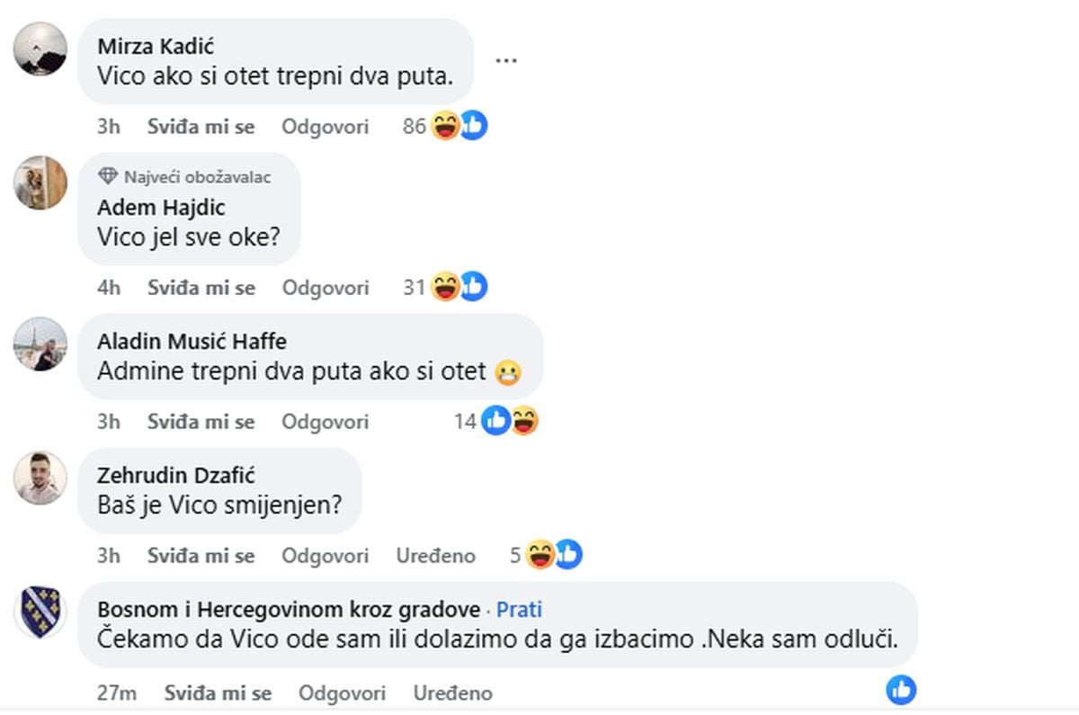 Komentari na objavi FSBiH