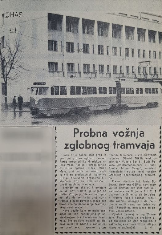 Prvi zglobni tramvaj u Sarajevu