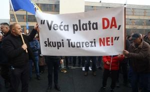 Foto: Dž. K. / Radiosarajevo.ba / Protesti privrednika ispred Vlade FBiH