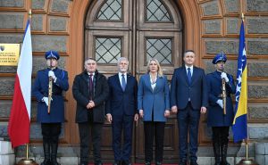 Foto: N. G. / Radiosarajevo.ba / Petra Pavela primili članovi bh. predsjedništva