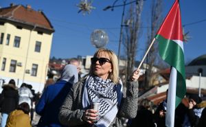 Foto: N. G. / Radiosarajevo.ba / Skup podrške Palestini na Baščaršiji