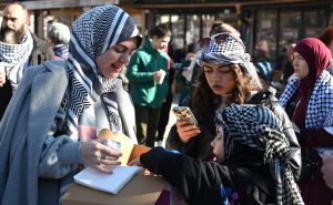 Foto: N. G. / Radiosarajevo.ba / Skup podrške Palestini na Baščaršiji