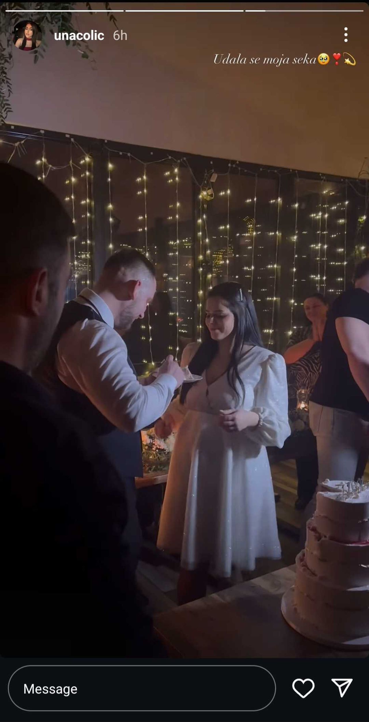 Una Čolić objavila dio atmosfete sa svadbe