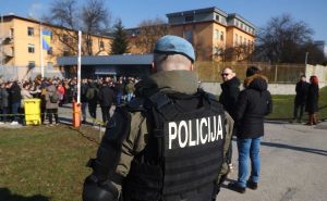 Foto: Dž. K. / Radiosarajevo.ba / Policija ispred Suda BiH