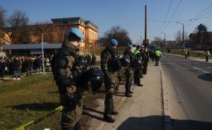 Foto: Dž. K. / Radiosarajevo.ba / Policija ispred Suda BiH