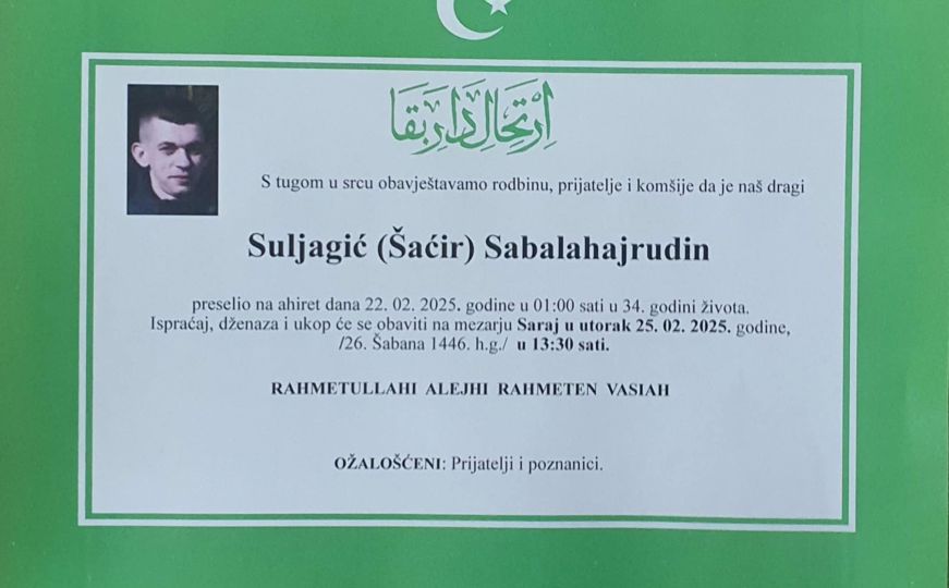 Smrtovnica Sabalahajrudinu Suljagiću
