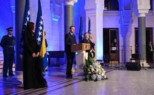 Foto: N. G. / Radiosarajevo.ba / Denis Bećirović na svečanom prijemu u Vijećnici