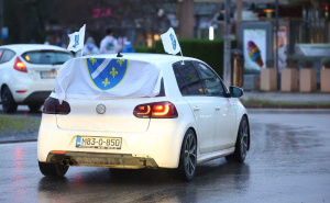 Foto: Dž. K. / Radiosarajevo.ba / Navijači BiH na ulicama Zenice