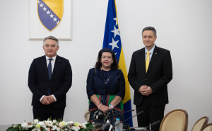 Foto: N.G./Radiosarajevo.ba / Karen Pierce u Predsjedništvu BiH