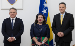 Foto: N.G./Radiosarajevo.ba / Karen Pierce u Predsjedništvu BiH