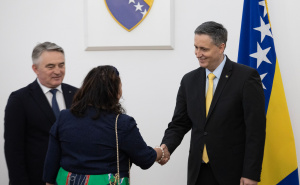 Foto: N.G./Radiosarajevo.ba / Karen Pierce u Predsjedništvu BiH