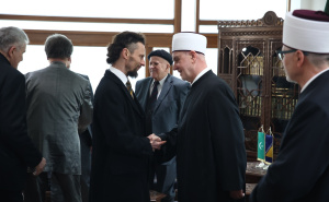 Foto: N.G / Radiosarajevo.ba / Bajramsko čestitanje kod reisu-l-uleme Huseina ef. Kavazovića